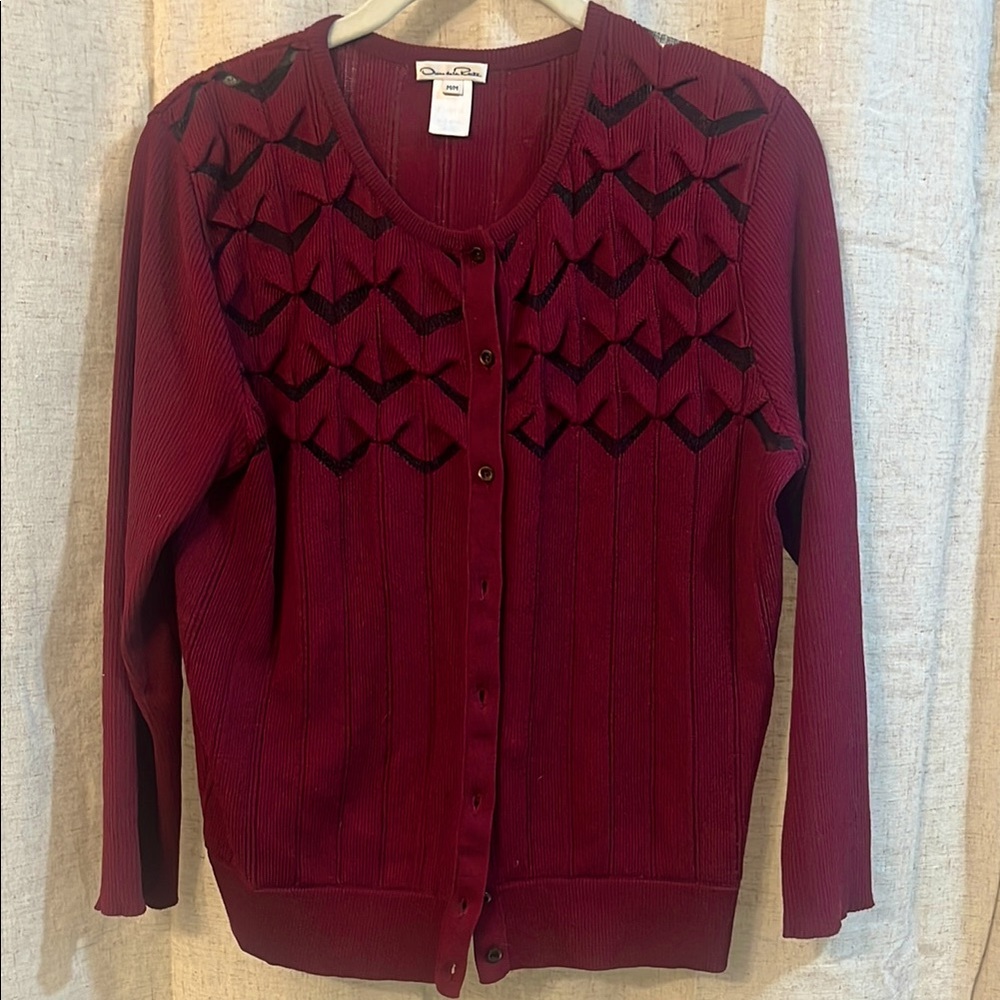 OSCAR DE LA RENTA vintage cardigan sweater